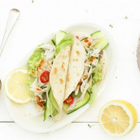 taco pulled chicken met avocado en chipotle online diëtist