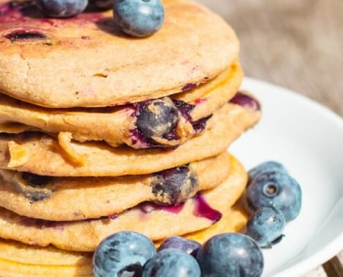 Vegan bleuberry pannenkoekjes