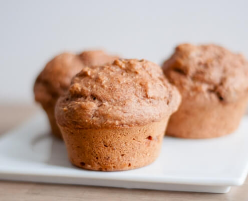 Muffins met gedroogd fruit